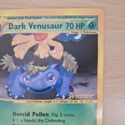 2003 JUMBO Pokemon TCG English Card Best of Game Promo Winner Dark Venusaur #7 - Image 5