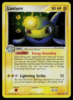Pokemon Card - Lanturn Hidden Legends 38/101 Uncommon Reverse Holo - Image 1
