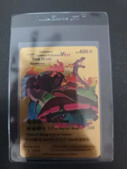 Venusaur Charizard Blastoise Gigantamax VMax Tag Team Gold Pokemon Card 143/203 - Image 2