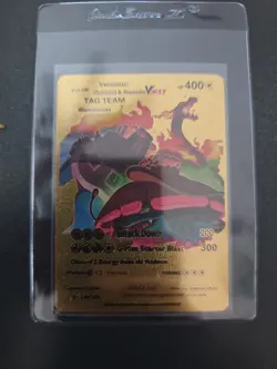 Venusaur Charizard Blastoise Gigantamax VMax Tag Team Gold Pokemon Card 143/203 - Image 3