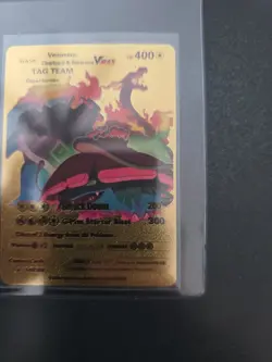 Venusaur Charizard Blastoise Gigantamax VMax Tag Team Gold Pokemon Card 143/203 - Image 4