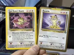 Team Rocket's Meowth 18 Black Star Promo GOLD BORDER Lot Pokemon Card TCG - Image 1