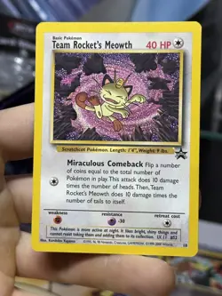 Team Rocket's Meowth 18 Black Star Promo GOLD BORDER Lot Pokemon Card TCG - Image 3