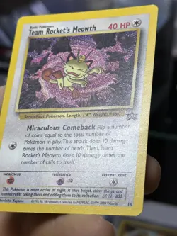 Team Rocket's Meowth 18 Black Star Promo GOLD BORDER Lot Pokemon Card TCG - Image 5