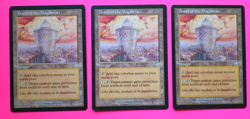MTG Magic Mercadian Masques TOWER OF THE MAGISTRATE X 3 R 1 NM, 1 LP/EX, 1 Bent - Image 1