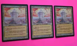 MTG Magic Mercadian Masques TOWER OF THE MAGISTRATE X 3 R 1 NM, 1 LP/EX, 1 Bent - Image 2