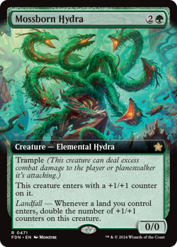 Mossborn Hydra (Extended Art) [Foundations] Magic MTG - Image 1