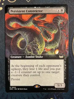 Persistent Constrictor (Extended Art) Commander: Duskmourn: House of Horror - LP - Image 1