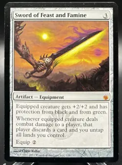 Sword of Feast and Famine - Mirrodin Besieged MTG Mythic 138/155 - Image 1
