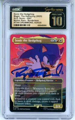 CGC Pristine 10 Signed Ryan Drummond Sonic the Hedgehog SLD: Sonic - 2087 - Image 1