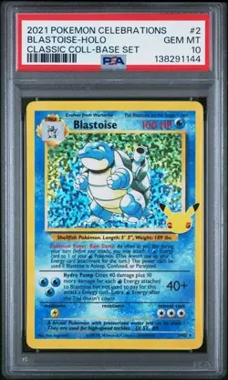 PSA 10 Gem Mint Pokemon Celebrations Classic Collection Blastoise Holo #2 - Image 1