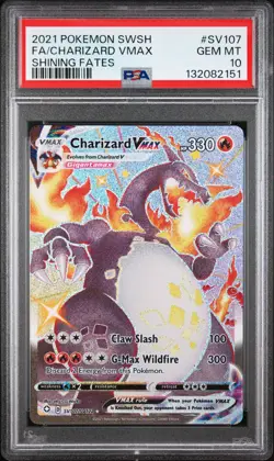 Charizard Vmax SV107/072 Shining Fates Pokemon PSA 10 *151 - Image 1