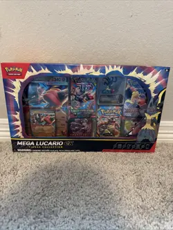 Pokemon TCG Mega Lucario ex Figure Collection Box (Destined Rivals Mega Evo) New - Image 1