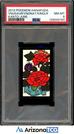 Pokemon 2013 Venusaur/Venonat/Kingler Pokemon Hanafuda Kanto-June PSA 8 - Image 1