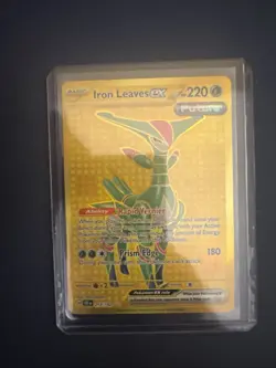 Pokemon Iron Leaves EX Gold Secret Rare Card 213/162 Temporal Forces NM - Image 1