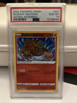 2022 Pokemon Sword & Shield Radiant Heatran PSA 10 - Image 1