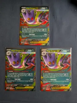 Pokemon TCG Mega Gengar EX 056/094 Me02: Phantasmal Flames Lot Of 3 - Image 1