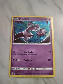 Pokemon TCG Mewtwo 056/172 Cosmos Holo Rare Promo Mew V Box NM Brilliant Stars - Image 1