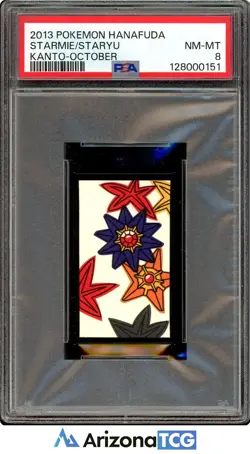 Pokemon 2013 Starmie/Staryu Kanto-October Pokemon Hanafuda Japanese PSA 8 - Image 1