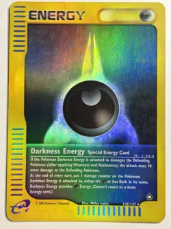 Darkness Energy 142/147 Reverse Holo Rare Aquapolis Pokemon 7528 MP - Image 1