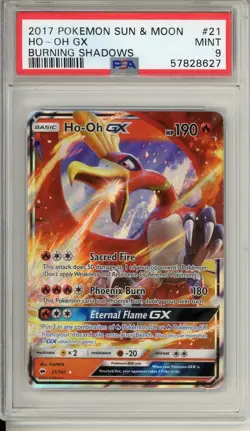 2017 POKEMON SUN & MOON BURNING SHADOWS #21 HO-OH GX BURNING SHADOWS - PSA 9 - Image 1