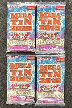 Yugioh 2015 MEGA PACK From MEGA TIN x4 SEALED NICE 1st Edition! - Image 1