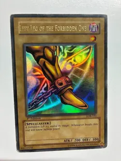 USA Seller Yugioh Exodia Left Leg Of The Forbidden One LOB-121 1st Edition HP - Image 2