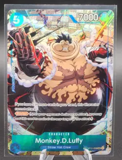 One Piece TCG Minkey D Luffy OP-11-058 Carrying On His Will OP-13 Treasure Rare - Image 1