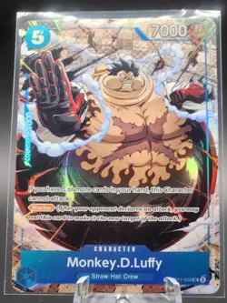 One Piece TCG Minkey D Luffy OP-11-058 Carrying On His Will OP-13 Treasure Rare - Image 2