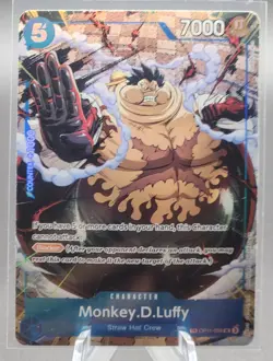 One Piece TCG Minkey D Luffy OP-11-058 Carrying On His Will OP-13 Treasure Rare - Image 3