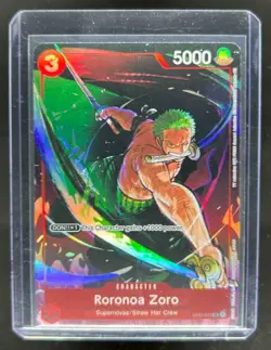 2023 One Piece Roronoa Zoro Art Rare Gift Collection Alternate Art #ST01-013 - Image 1