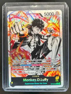 2023 One Piece Speed Monkey.D.Luffy Starter Deck Black White Alt Art#ST13-003 - Image 1