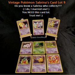 Vintage Pokemon Sabrina's Card Lot 9 Gym Heroes Challenge WOTC Wizards NM-MP - Image 1