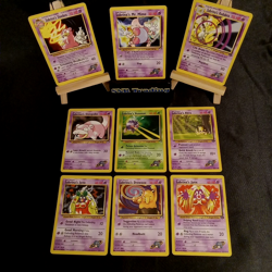 Vintage Pokemon Sabrina's Card Lot 9 Gym Heroes Challenge WOTC Wizards NM-MP - Image 2
