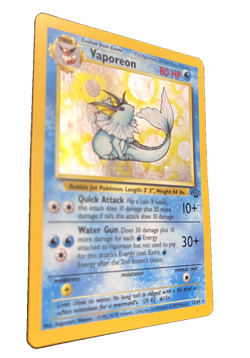 Pokemon TCG Vaporeon Holo Rare Card 12/64 Jungle Set Vintage WOTC NM - Image 3