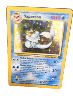 Pokemon TCG Vaporeon Holo Rare Card 12/64 Jungle Set Vintage WOTC NM - Image 5