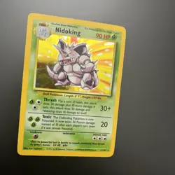 Nidoking 011/102 Base Set Unlimited Holo Ultra Rare 1999 MP Pokemon TCG Card - Image 3