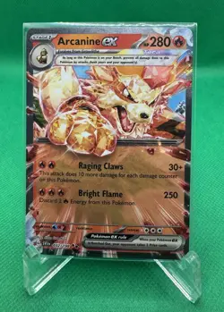 Arcanine ex 032/198 Scarlet & Violet Base Double Rare Holo Pokemon TCG Card NM - Image 1