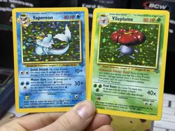 Vileplume 15/64 Vaporeon 12/64 Jungle 1999 Holo Rare WOTC Lot Pokemon Card TCG - Image 1