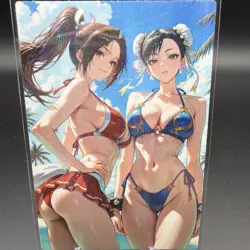 Chun Li & Mai Anime Waifu Card Doujin ACG Goddess Holo - Image 2