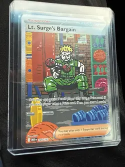 Poke mon Card Lt. Surge’s Bargain #185/132 Mega Evolution Pack Near Mint - Image 1