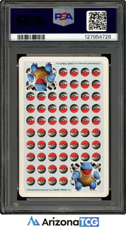 Pokemon 1998 Mewtwo Ace Of Clubs Pokemon Stadium Blue Playing Card PSA 8 - Image 2