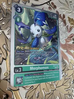 Digimon Card Game Pre-Release Foil Morphomon BT17-044 Secret Crisis - Image 1