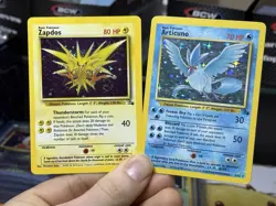 Articuno 2/62 Zapdos 15/62 Fossil 1999 COSMOS Holo Rare WOTC Lot Pokemon Card - Image 1