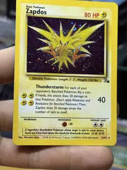 Articuno 2/62 Zapdos 15/62 Fossil 1999 COSMOS Holo Rare WOTC Lot Pokemon Card - Image 4