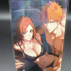 Orihime & Ichigo Anime Waifu Card Doujin ACG Goddess Holo - Image 1