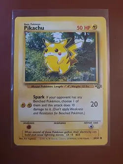Pokemon Pikachu TCG Jungle Card 60/64 Base Set 58/102 Unlimited Common MP - Image 1