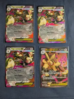4x Pokemon Mega Lopunny Ex 115/094 084/094 Phantasmal Flames 4-Card LOT - Image 1
