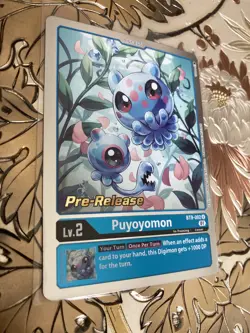 Digimon Card Game Puyoyomon Pre-Release Foil BT9-002 - Image 1