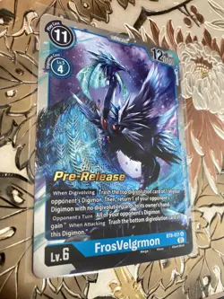 Digimon Card Game FrosVelgrmon Pre-Release Foil BT8-031 New Awakening - Image 1